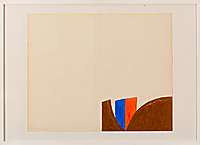 Micus, Eduard: RESERVIERT ohne Titel (Blau-Orange-Braun) 1965